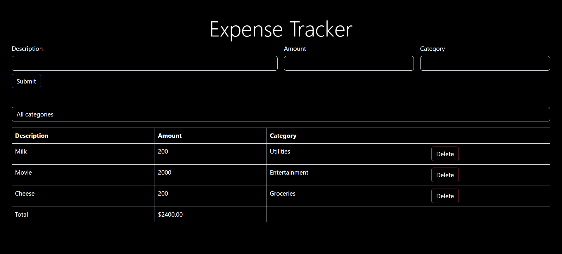 Expense Tracker
